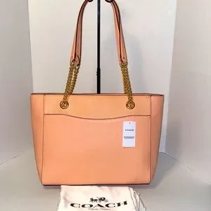 Coach | Bags | Coach Leather Cammie Chain Tote Imfaded Blush  Coach Cammie Chain Tote Shoulder Bagfaded Blush main image 0